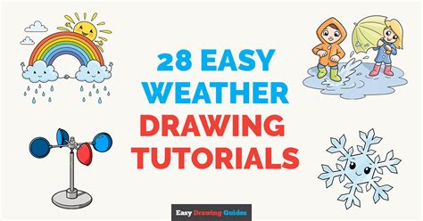 28 Easy Weather Step by Step Drawing Tutorials.